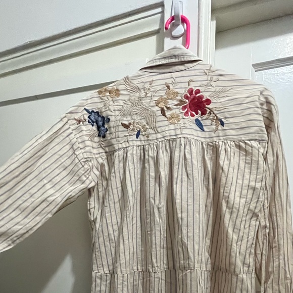 Johnny Was workshop long sleeve embroidered tunic dress top size XS - Picture 4 of 15